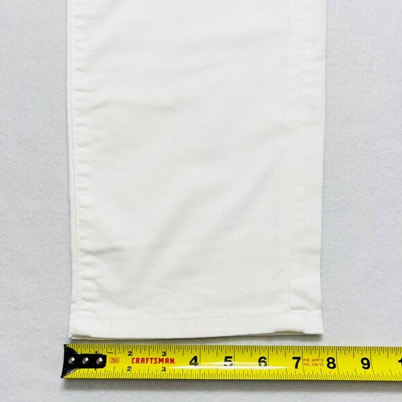 Calvin Klein Women's Power Stretch White Skinny Crop Jeans Size 14 Mid Rise NWT - Picture 11 of 12